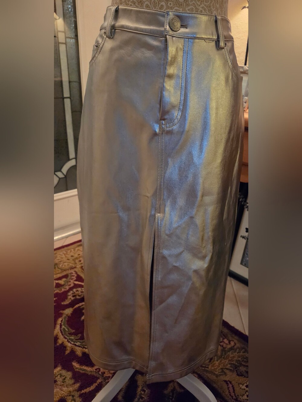 Staud Silver Oaklyn Skirt - Size 6